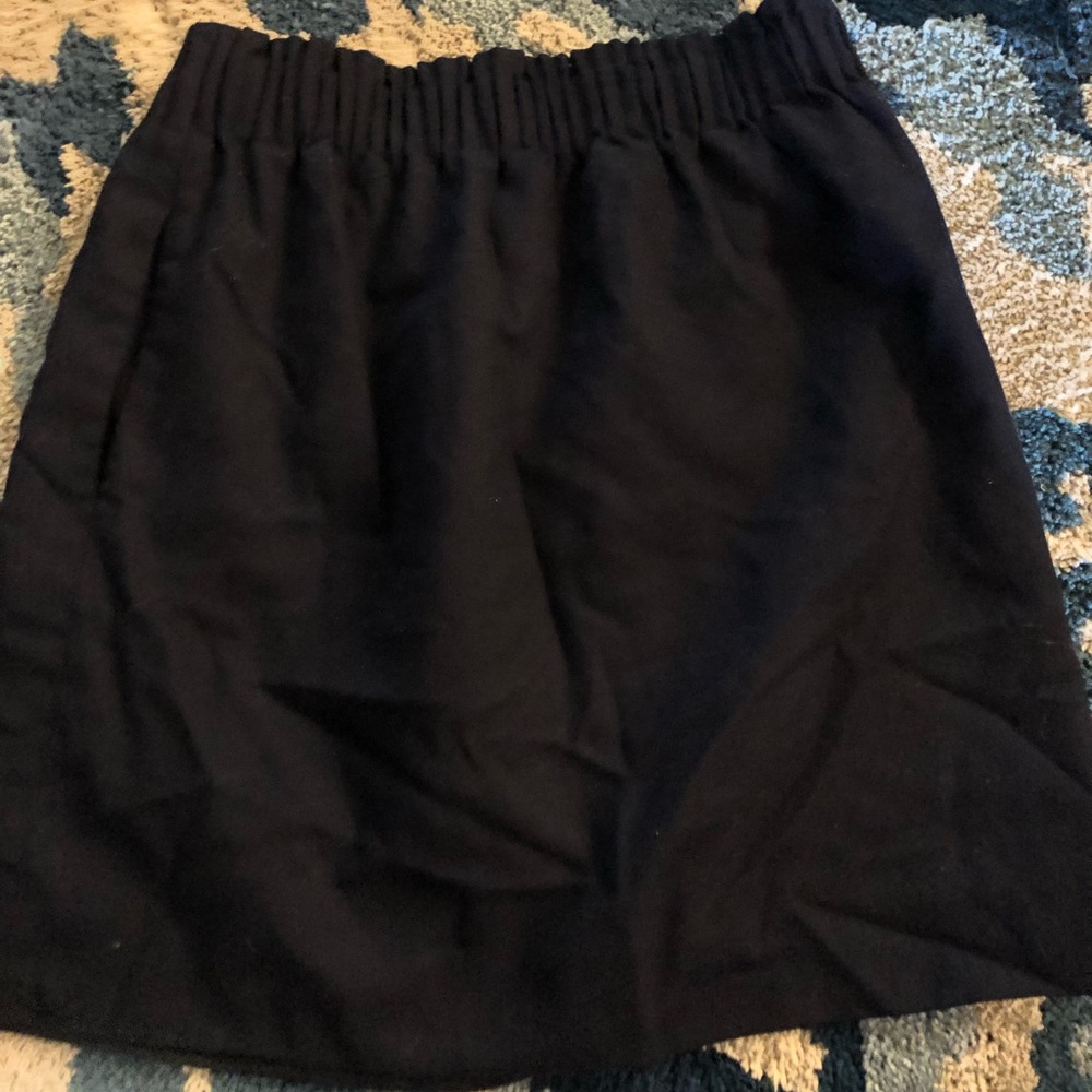 J Crew Navy Paperbag Skirt